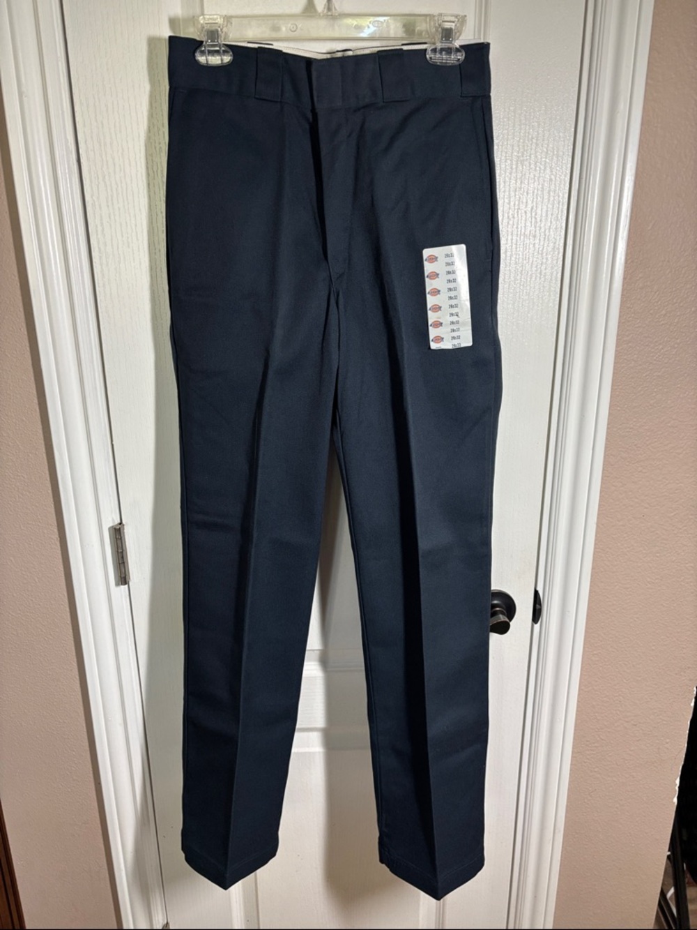Dickies Men's Dark Navy Flat Front Straight-Leg Chino Work Pants Size 29x32 NWT